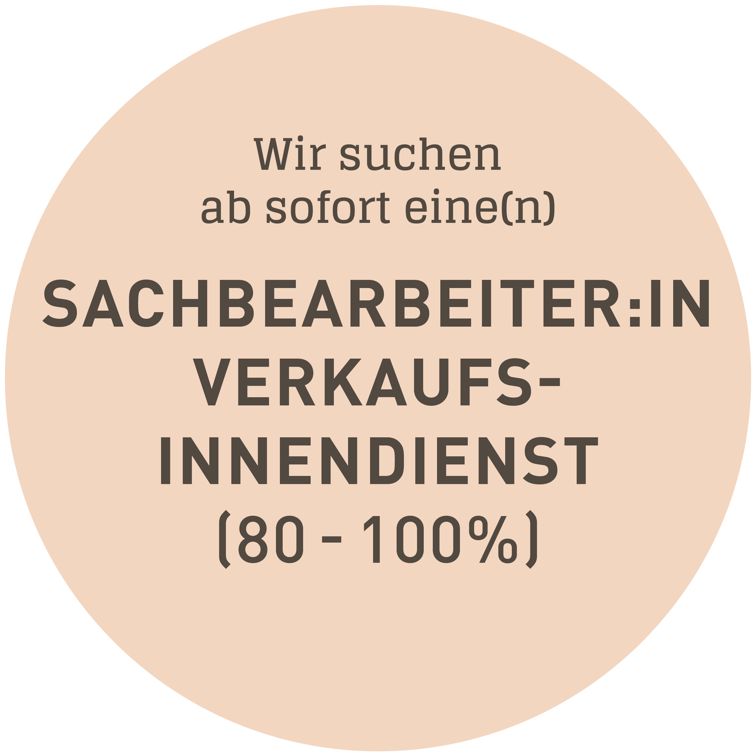 Stellenanzeige SachbearbeiterIn
