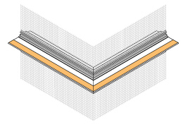 Slide bearing profile PUR-FIX corner piece